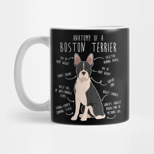 Black Brindle Boston Terrier Dog Anatomy Mug